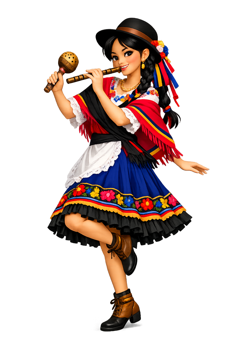 Mujer Ecuatoriana - Baile Tradicional